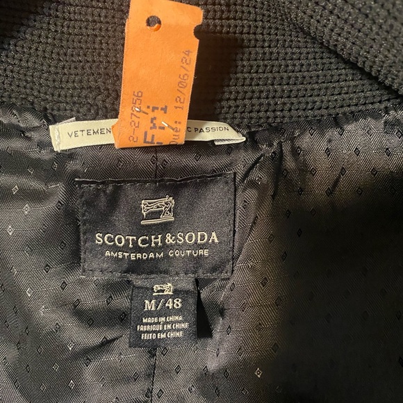 Scotch & Soda beautiful black wool blend button vest size M - Picture 6 of 6